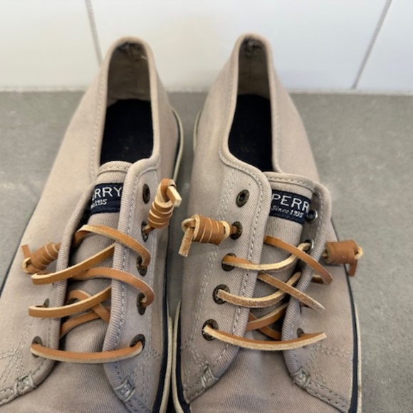 Sperry Women’s Pier View Seacoast Gray Slip On Canvas Sneakers Size 7.5 - Picture 2 of 10